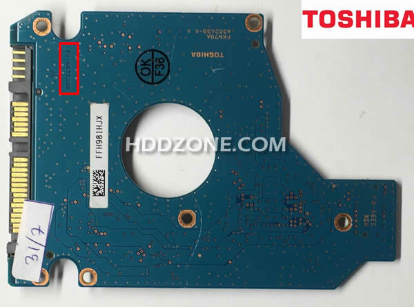 αντικαταστήσετε πλακέτα σκληρό δίσκο Toshiba